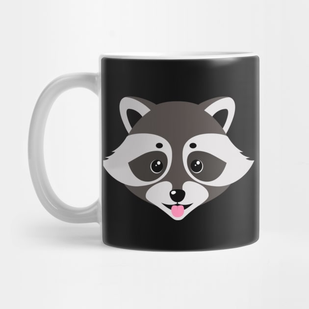 Raccoon showing tongue by Elysart